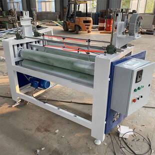 网纹辊刮刀型天然硅胶辊涂胶机 岩棉无纺布多组辊压木皮上胶机