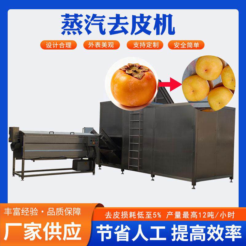 中鼎蒸汽去皮机 番茄西红柿树柿子去皮不间断高温爆皮机深加工设