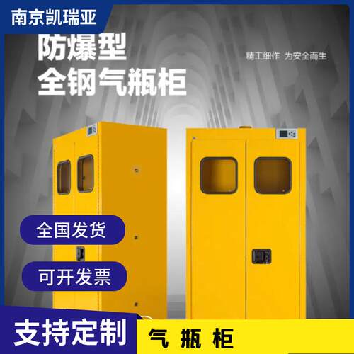 全钢气瓶柜安全柜防爆柜实验室医院工厂气体储存智能带报警单瓶柜
