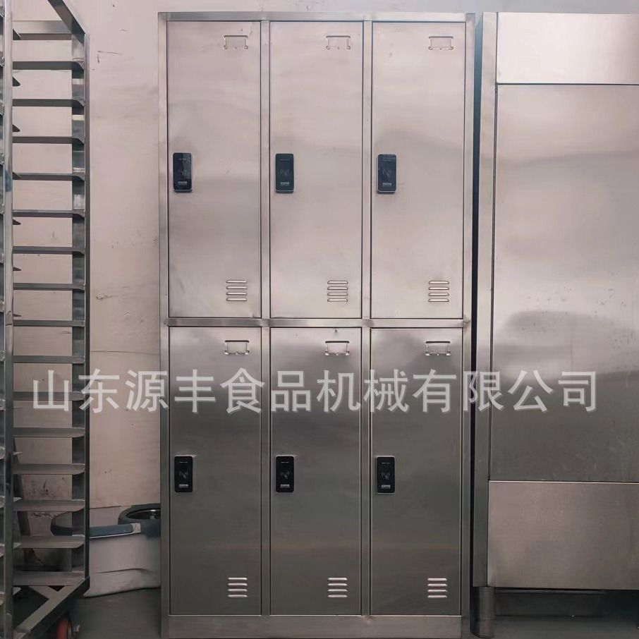 304不锈钢储物柜六门橱柜不锈钢防水更衣柜无尘车间员工换衣柜