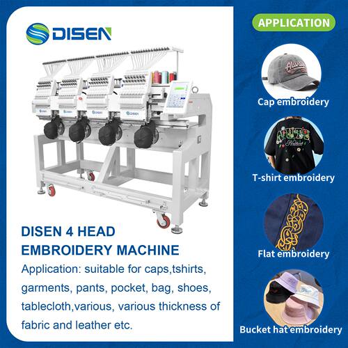 Multineedle Four Heads Cnc Logo Embroidery Machine For Cloth