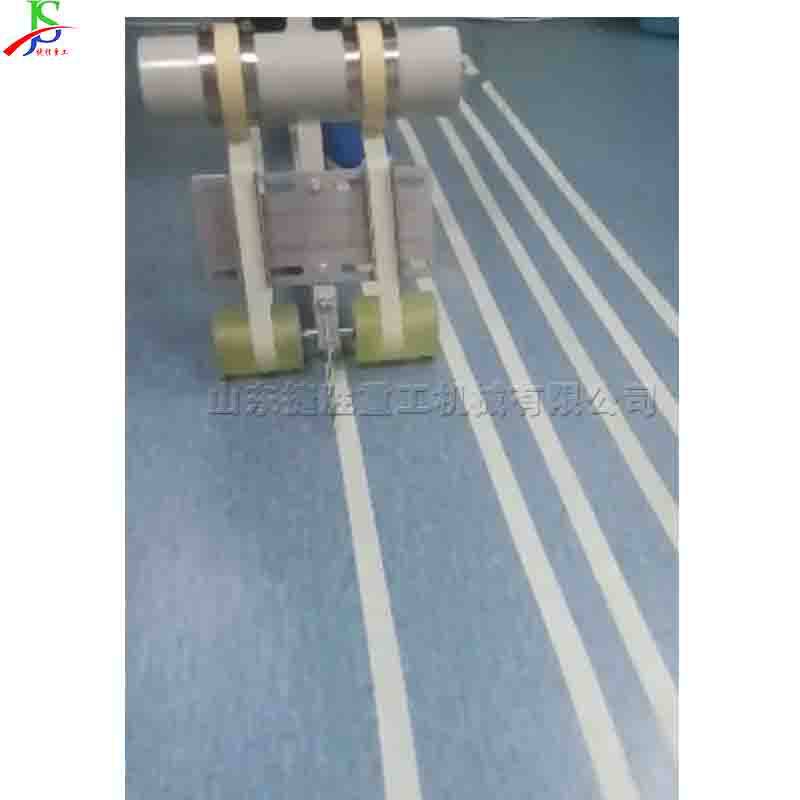 车库球场贴边设备 跑道美纹纸划线工具 体育场环氧地坪贴带机