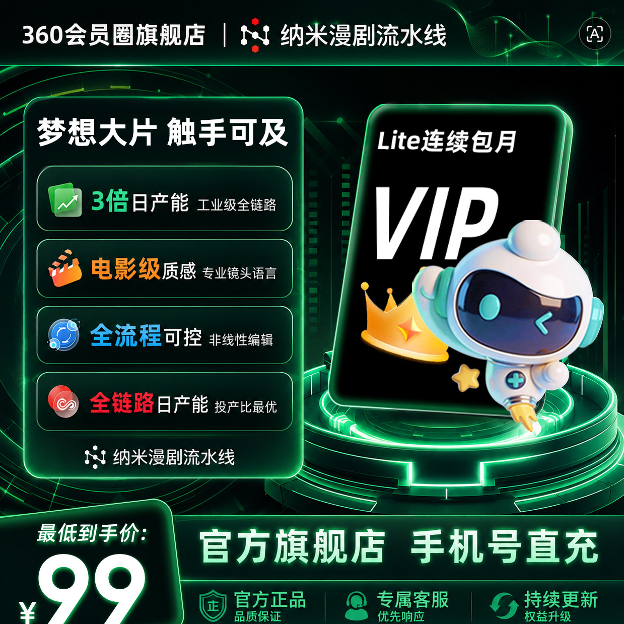 【Lite连续包月】纳米漫剧流水线3倍日产能AI短剧创作非线性编辑