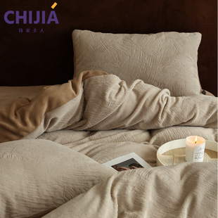 高级感牛奶绒 双面加厚保暖防静电珊瑚绒轻奢高档床品 四件套冬季