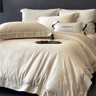 Mark 用床单被套纯棉 Cross高级感长绒棉四件套120支黄金全棉四季