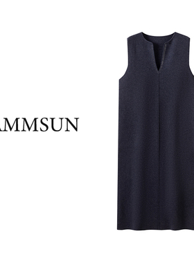 长款羊毛裙【省心穿搭】无袖针织连衣裙气质轻奢休闲百搭时尚设计