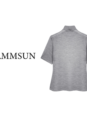 【70S超细100%全羊毛】秋季纯色精纺羊毛衫女士半高领中袖新款