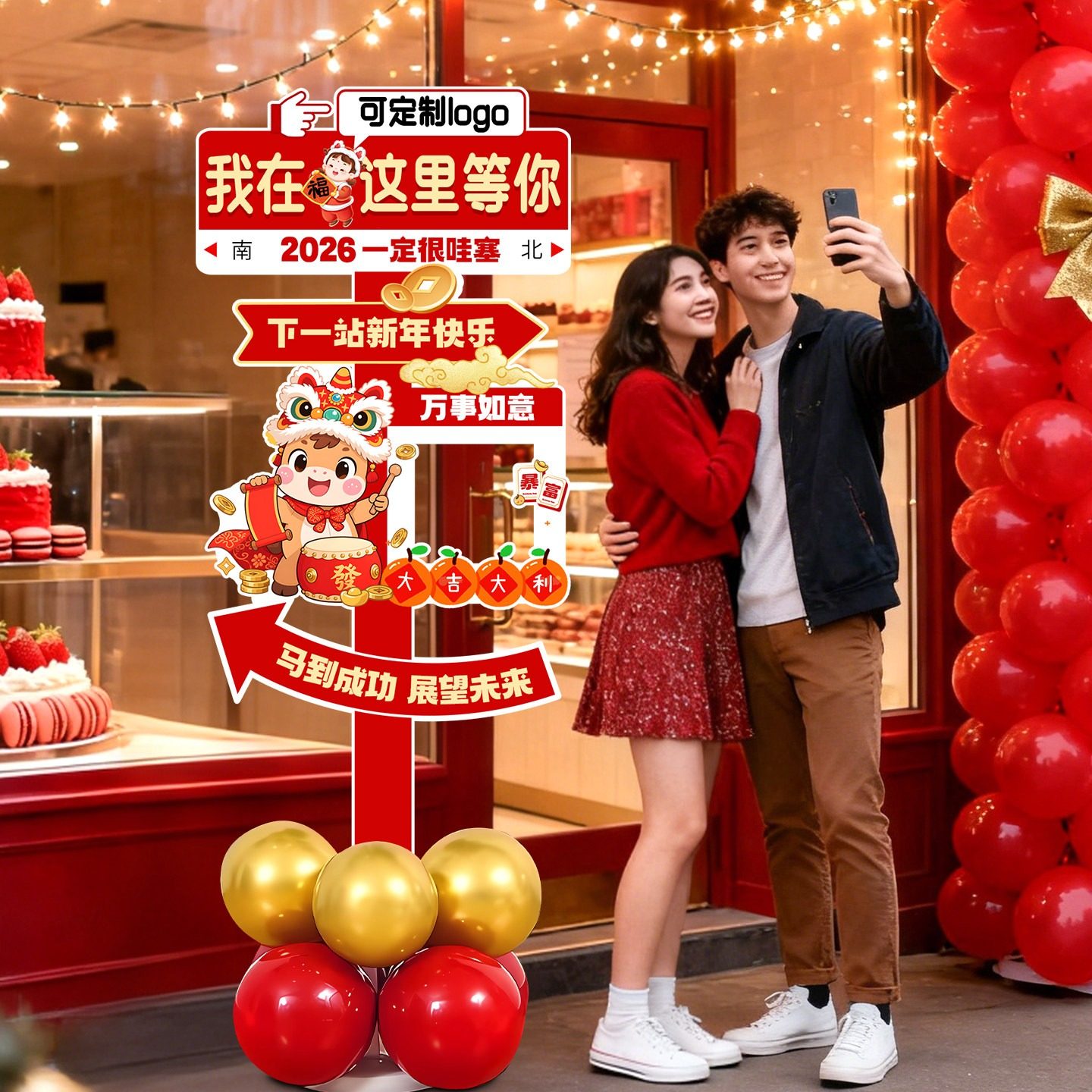 新年氛围布置装饰品26元旦跨年商场店铺门口KT板立牌摆件拍照道具,节庆用品/礼品,装扮布置套餐,淘宝优惠券,粉丝福利购,淘宝优惠卷