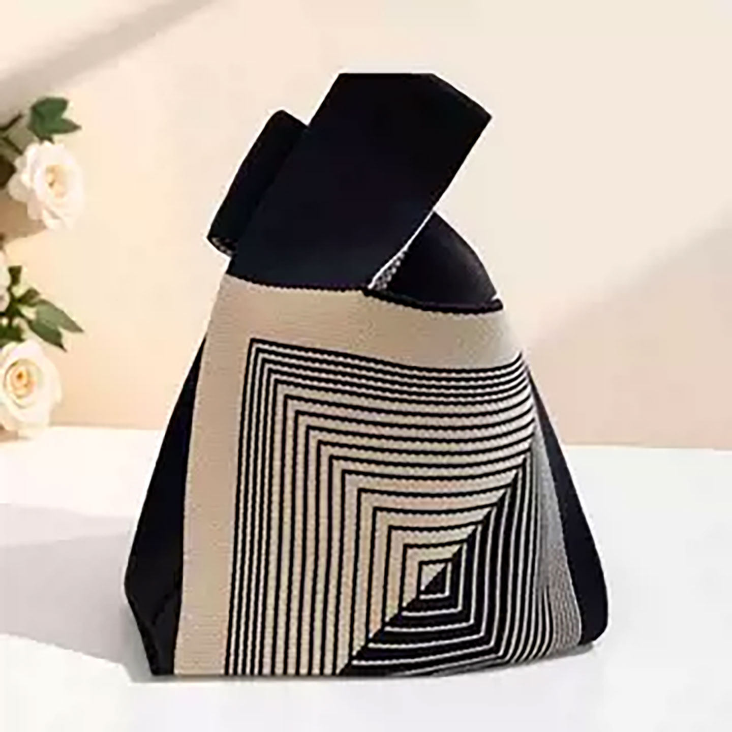 手提小包包2024新款大容量女士针织小众手拎包韩版托特包收纳袋