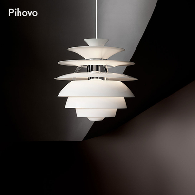 丹麦设计师款ph餐厅吊灯餐桌卧室书房松果雪球吊灯北欧风岛台灯具