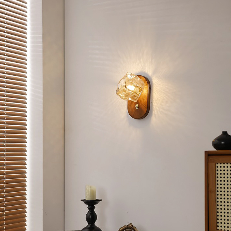 设计师款中古风卧室床头壁灯美式复古客厅背景墙灯走廊氛围感灯具