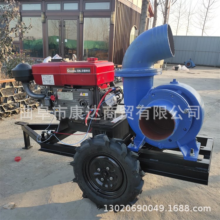 小型排水泵现货  电机带动4寸6寸8寸水泵 出水量大12寸柴油水泵