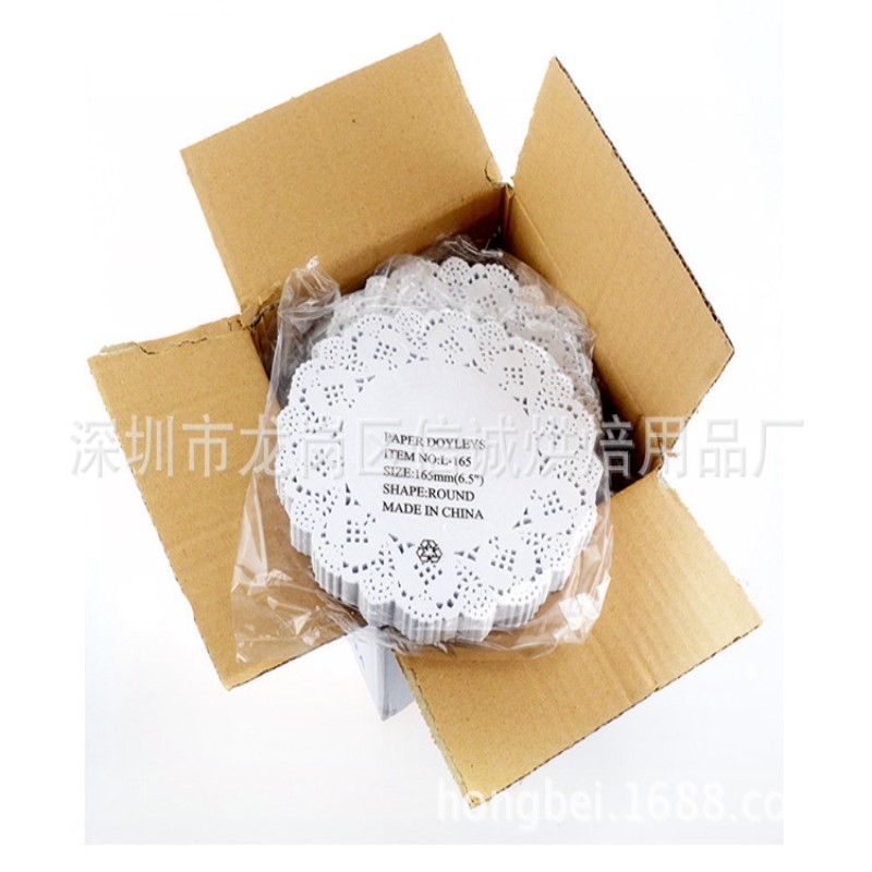 3.5英寸90mm 圆形通花花底纸餐盘纸防油 250张/包 足数出口庄 KE