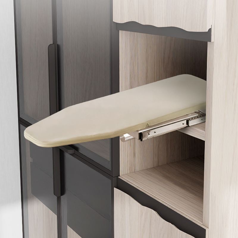 ?衣帽间家用隐藏式熨衣板电熨斗架推拉阻尼烫衣折叠衣柜柜内烫衣