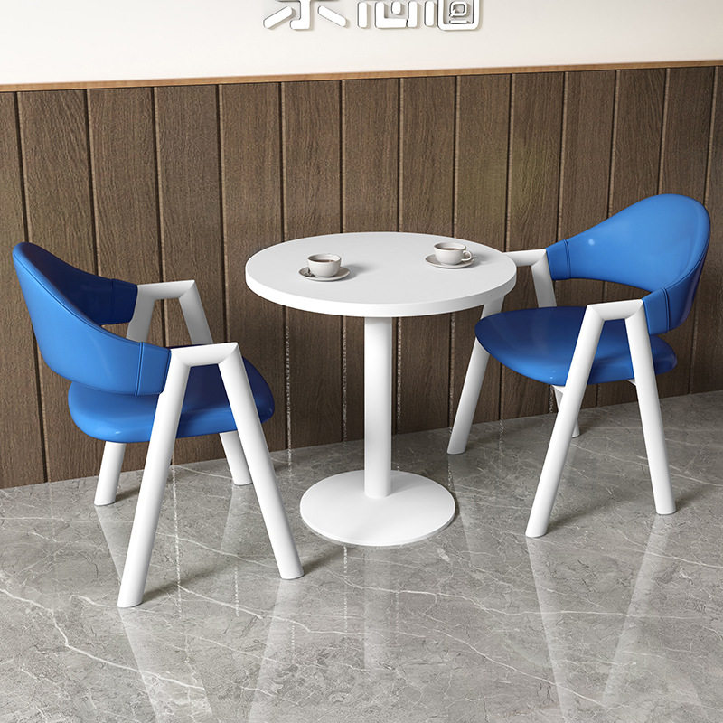休闲接待会客洽谈桌椅组合店铺谈判办公休息区阳台家用小圆桌餐桌