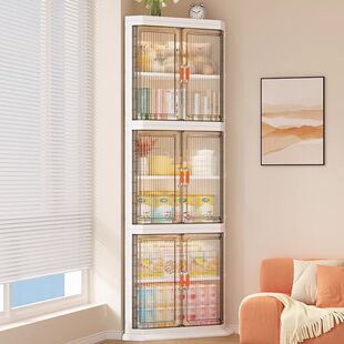 优勤角柜墙角柜三角形置物架客厅斜角柜收纳箱卫生间转角卧室边柜