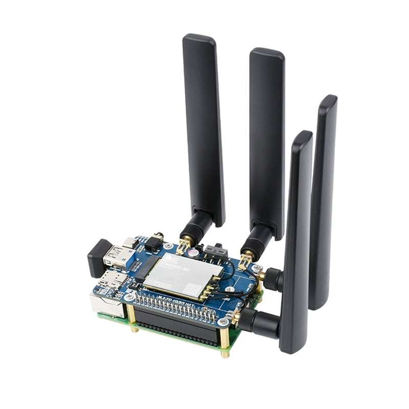 树莓派5G/4G通信扩展板 SIM8202G/SIM8262E 全网通5G M.2通信模块