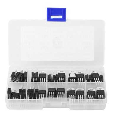 60个TO-220功率晶体三极管稳压器套件L7805 L7905 L7912 15 LM317