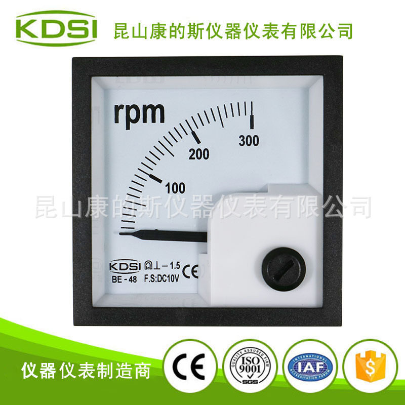 配电柜表头 指针式直流电压转速表BE-48 DC10V 300RPM