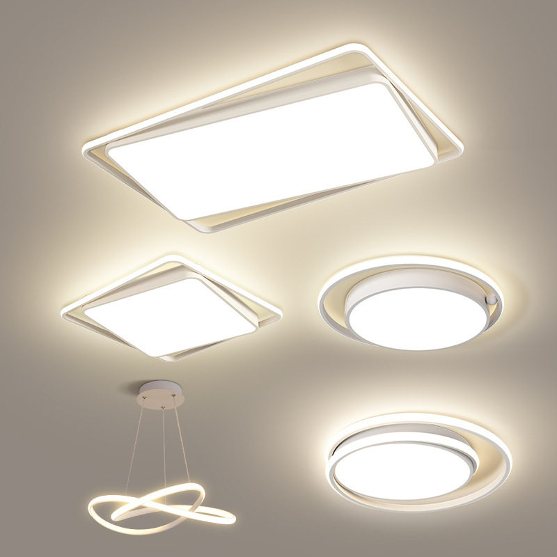 新品设计师LED吸顶灯客厅餐厅灯白现代简约房间卧室灯具全屋套餐