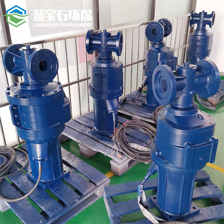 废水处理低速循环搅拌推流器 HTM带水潜水推进器不排空水安装方式