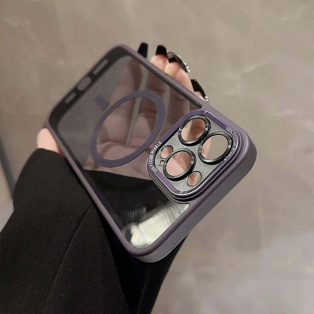 磁吸新款适用iphone15promax苹果16手机壳13高级感11金属镜头12潮
