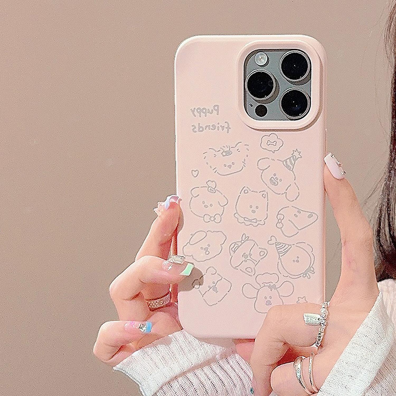 可爱ins软萌小狗iphone15苹果手机壳13硅胶14适用16pro max男女11