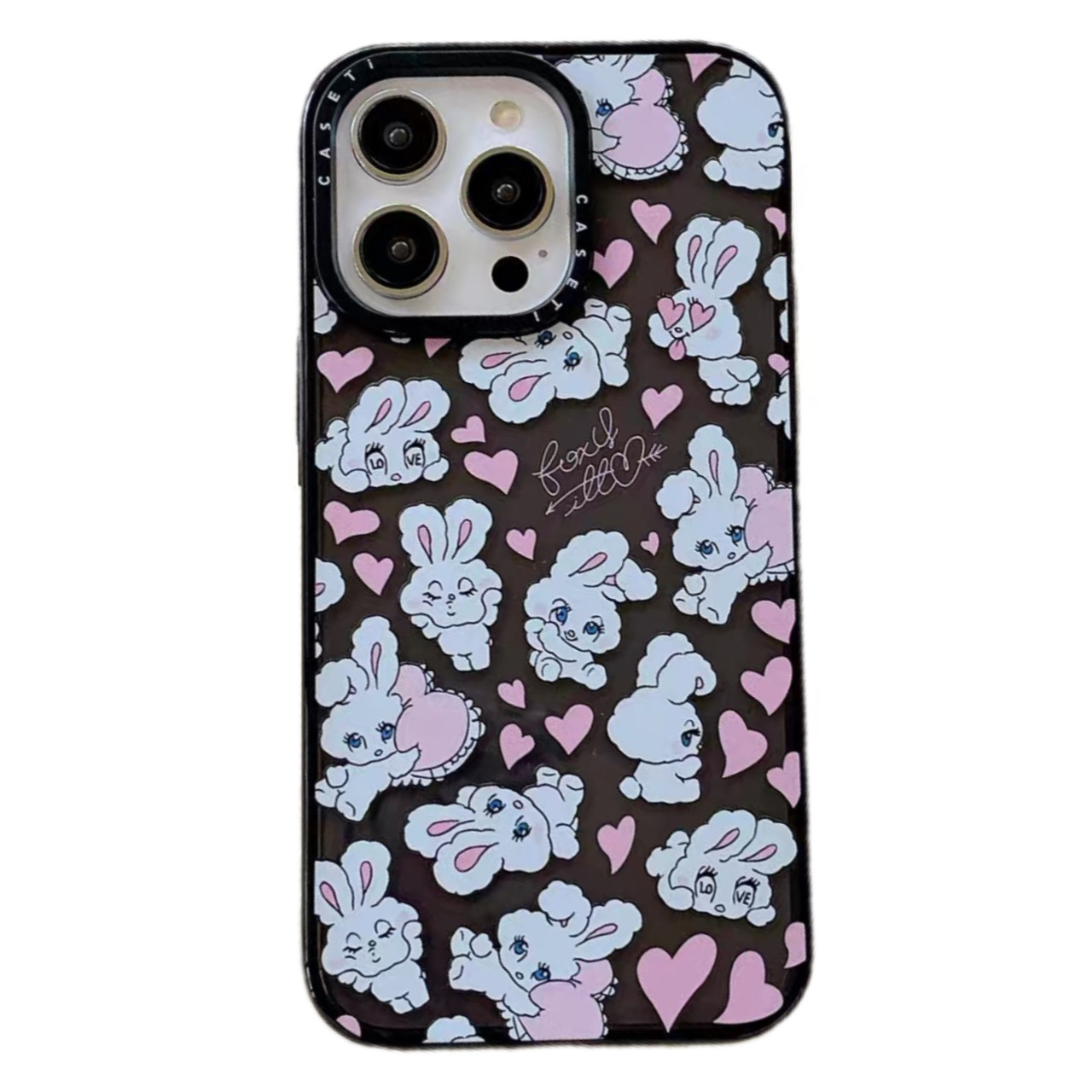 【官方正品】CASETiFY 联名手机壳黑色顽皮小白兔新款苹果15promax手机壳16Promax