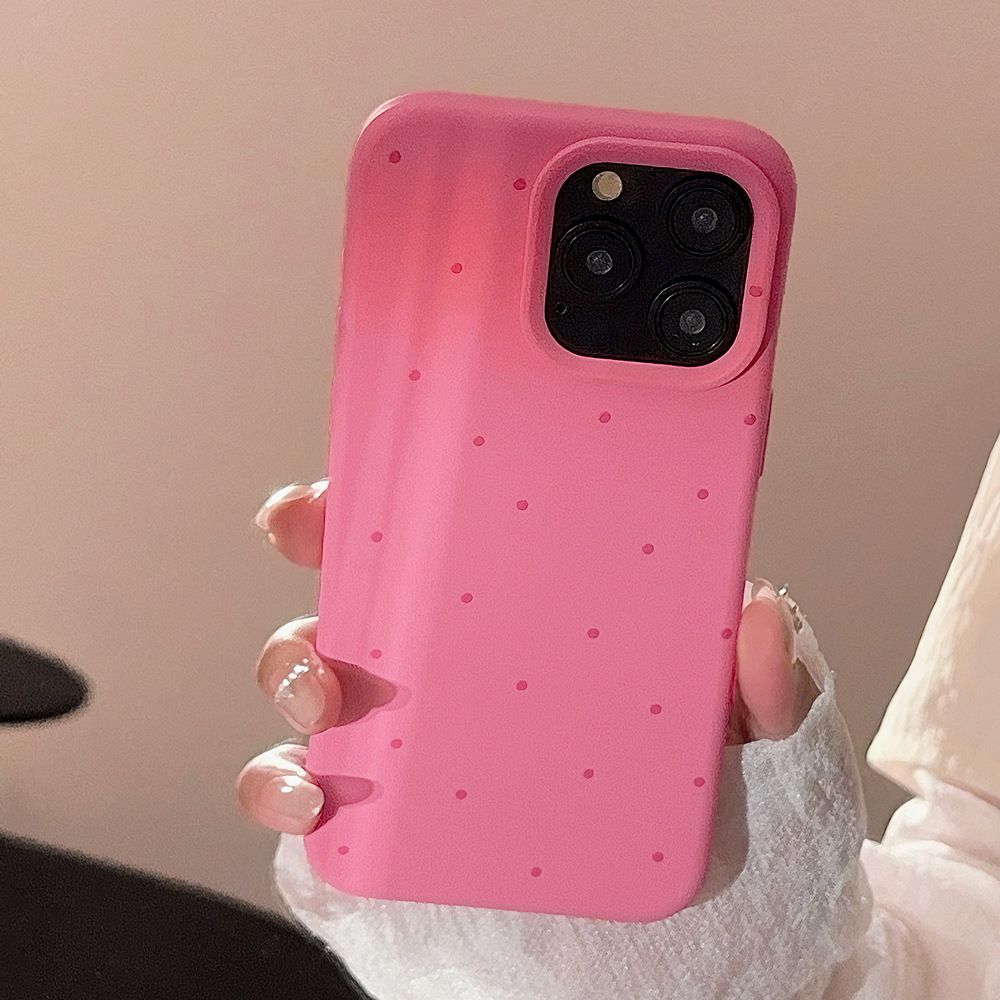 简约ins风纯色波点iphone15苹果手机壳13硅胶14适用16pro max软15