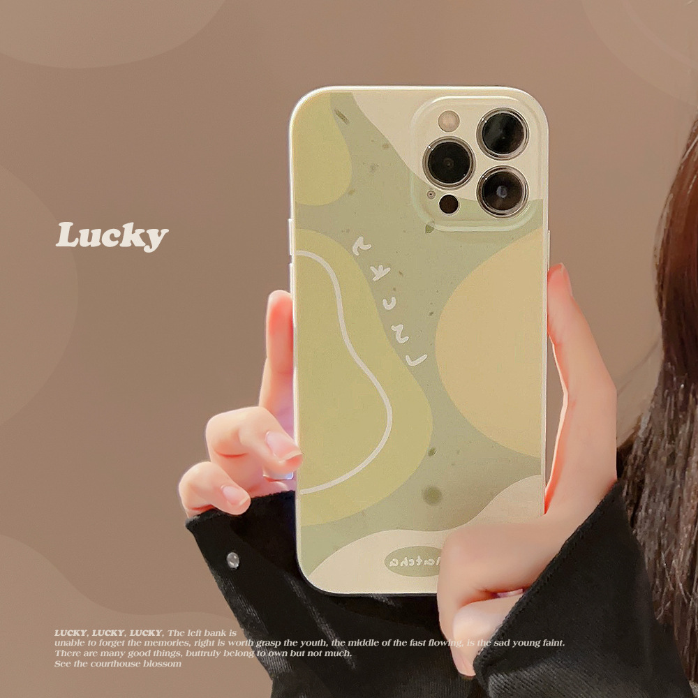拼色几何14ProMax苹果手机壳iphone15抹茶色13硅胶套12适用高级16