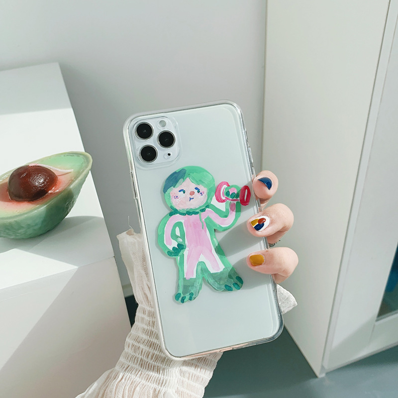 ins油画iPhone13手机壳11苹果12适用8plus男女16透明15pro max/14