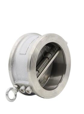 H76W-16P不锈钢蝶形止回阀对夹双瓣旋启式止回阀DN5080100200