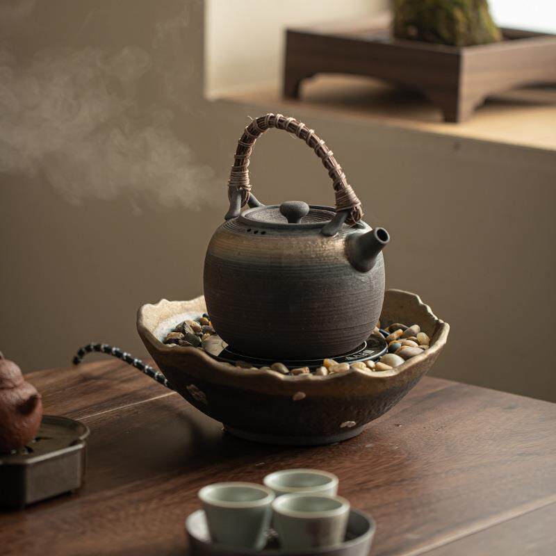 网红围炉煮茶家用室内烤茶电陶炉罐罐茶煮茶器煮茶炉茶壶套装