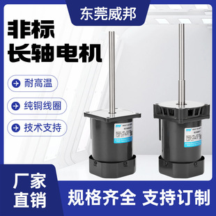长轴电机60W90W120W200W单相220V耐高温低温电机交流微型长轴马达