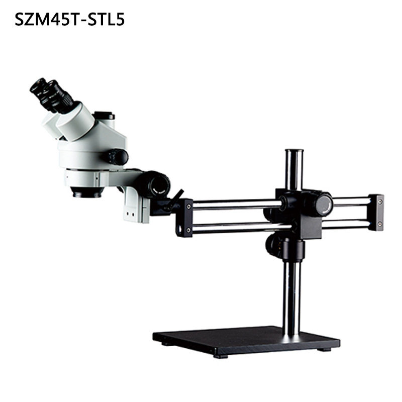 SZM45T-STL5双臂万向支架显微镜7-45倍14-90倍三目体视连续变倍