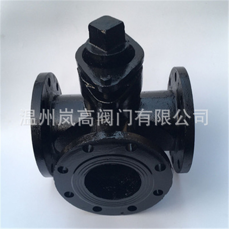 厂家出售 X44W-10 三通铸铁旋塞阀 法兰连接 铸铁材质 DN50