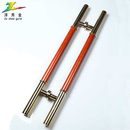 豪华大门不锈钢拉手 房门把手 玻璃门钛金中木拉手 拉手生产厂家