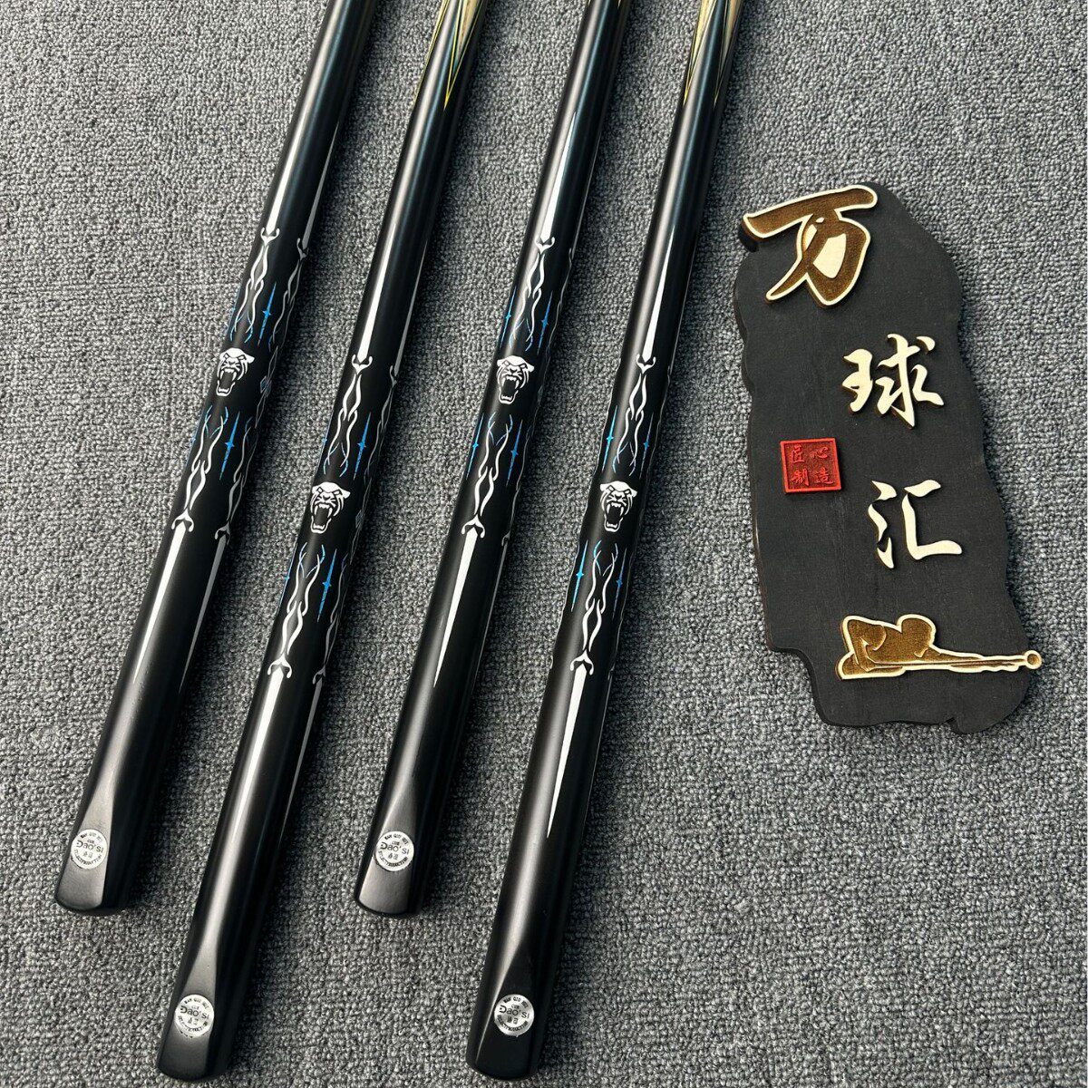 台球杆小头波茨球杆手工杆中式黑八美式大斯诺克桌球杆白蜡木球杆