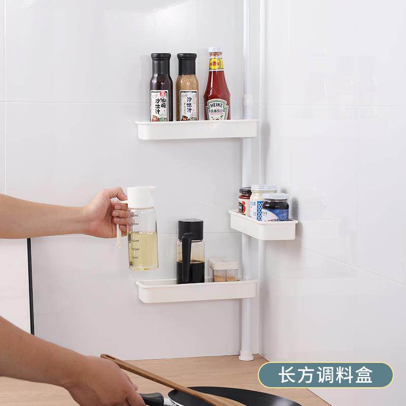 26顶天立地厨房角落收纳置物架伸缩三角架免打孔橱柜转角置物调