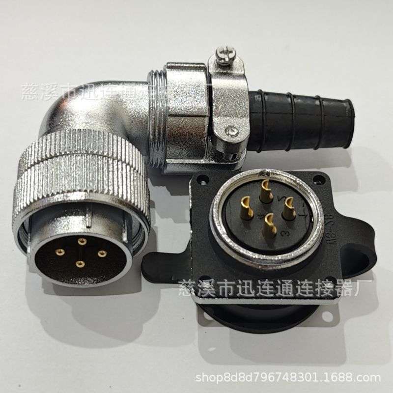 航空插头弯头WF28-2-3-4-7-9-10-12-16-17-20-24-26芯TV+Z 连接器