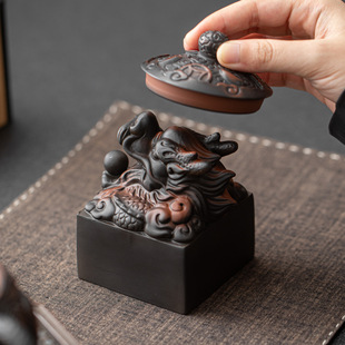 紫砂祥龙印章盖置盖托盖枕盖椅茶壶盖碗盖子搁置架茶道零配件批发