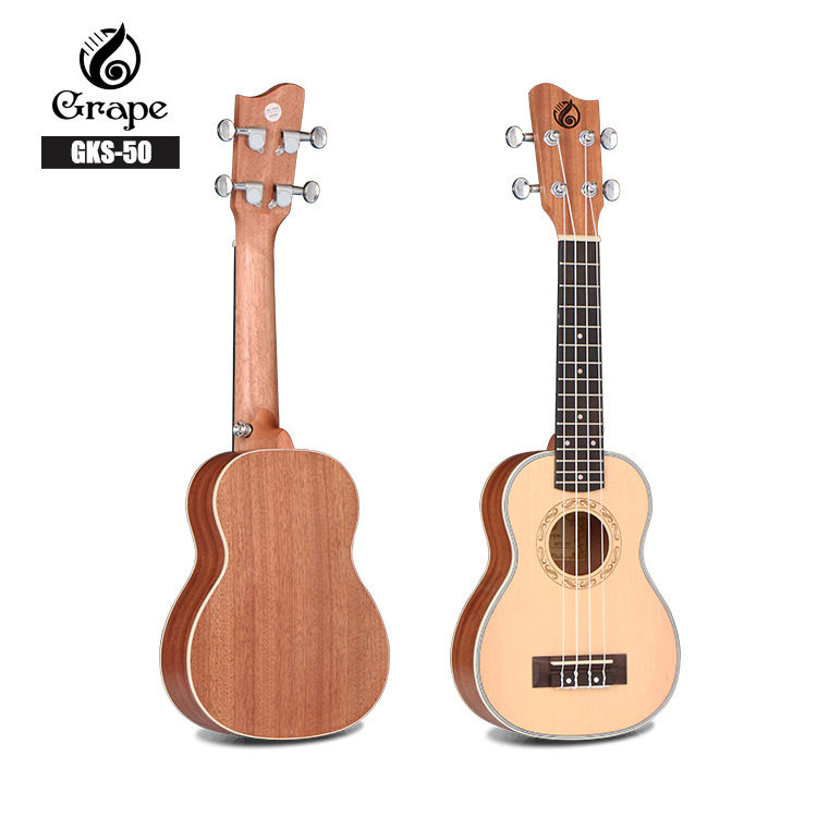 23寸21寸26寸尤克里里正桶云杉沙比利木色哑光 四弦小吉他ukulele