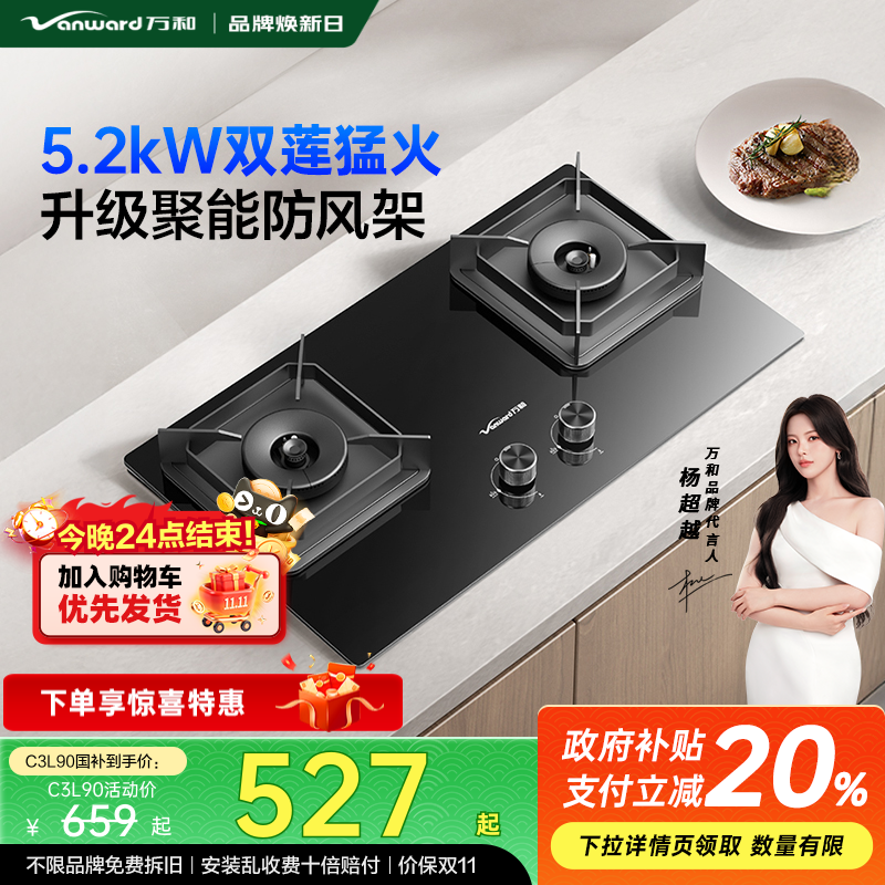 万和5.2kw双莲猛火聚能防风架