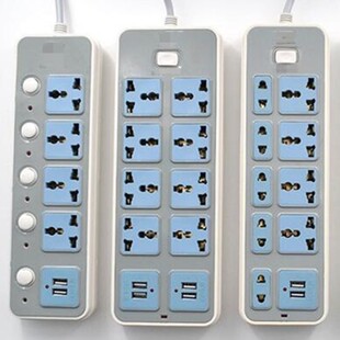 香港版英规拖板英标带USB排插座英式插头家用英制万能通用接线板