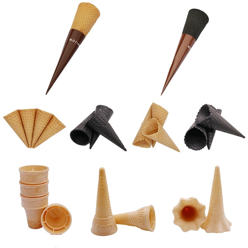 平底威化脆皮蛋筒甜筒壳冰淇淋冰激凌雪糕粉机蛋托蛋卷商用
