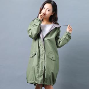 单人雨衣女可爱衣服式学生潮全身长款徒步薄款风衣式雨披女士可爱