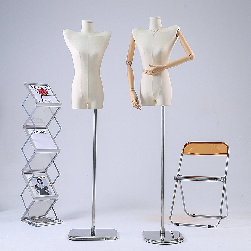 女装服装店耸肩模特道具女半身人台平肩模特架翘肩橱窗展示架全身