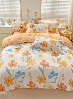 J6DA纯棉四件套被罩人床款2笠15AEI0x00单双人席梦思保护套4件套