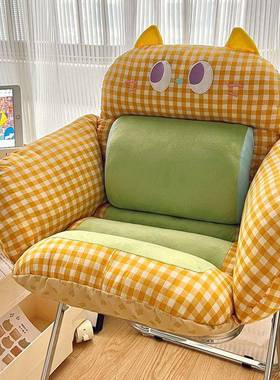 加热垫冬季坐垫靠背NIT靠垫坐一体办公室座子久宿舍学椅生护腰垫