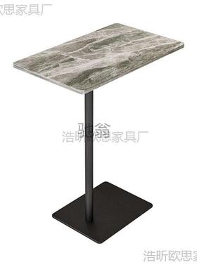 g轻边奢意式YWX沙发几岩板客厅q子小茶几极简边桌铁艺床头桌简易